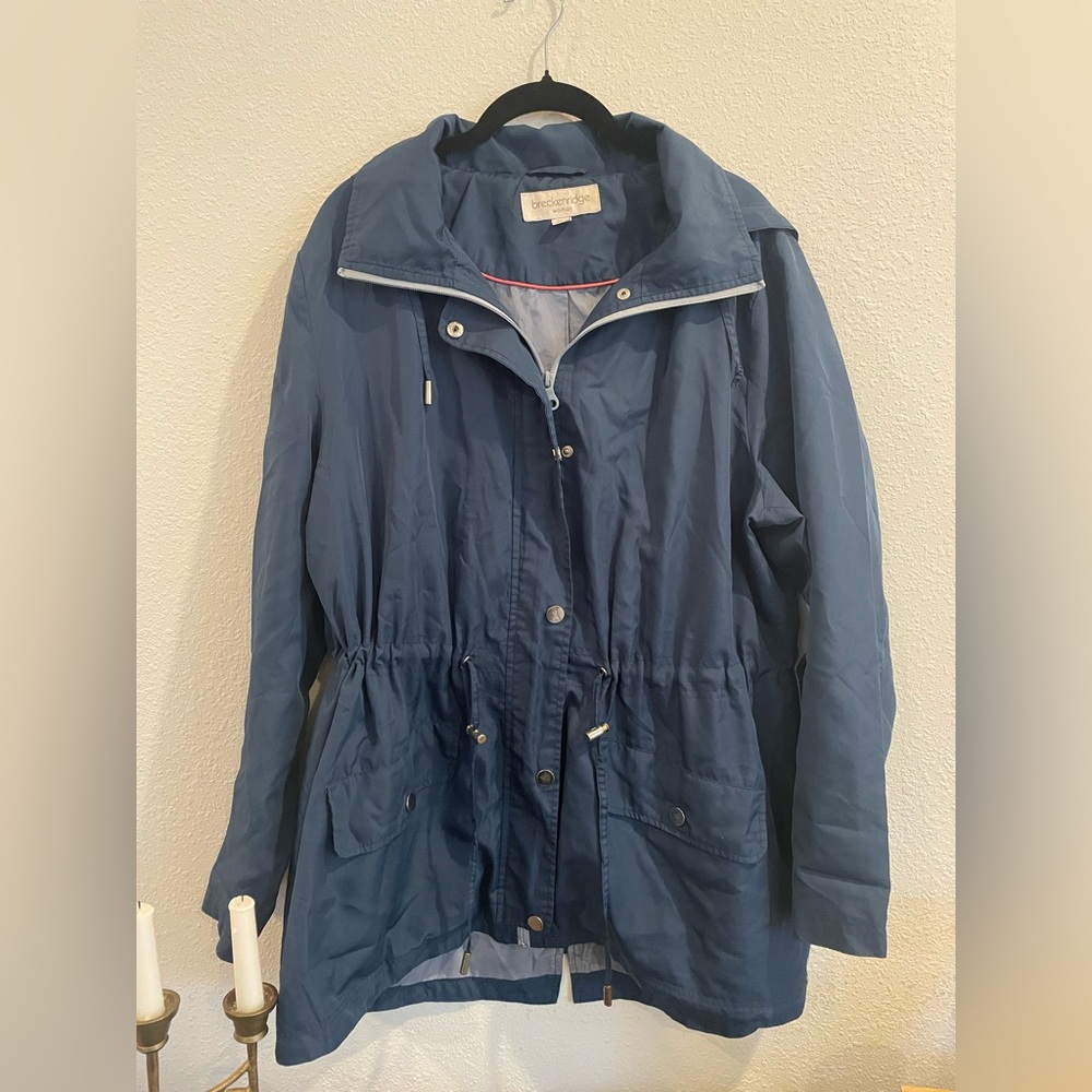Breckenridge Navy Cinch Waist Utility Jacket